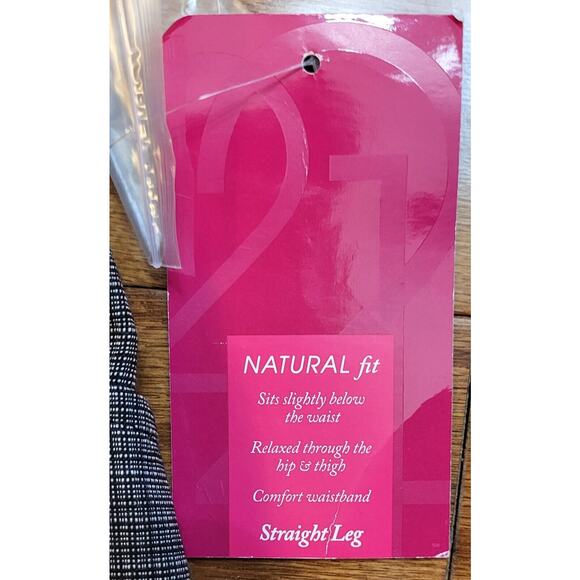 NWT 212 Collection Black Straight Leg Natural Fit Dress Pants Size 6 Avg - Picture 5 of 10